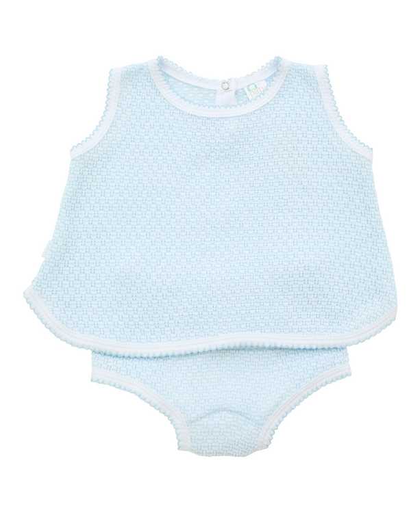 Sleeveless Diaper Set- Blue