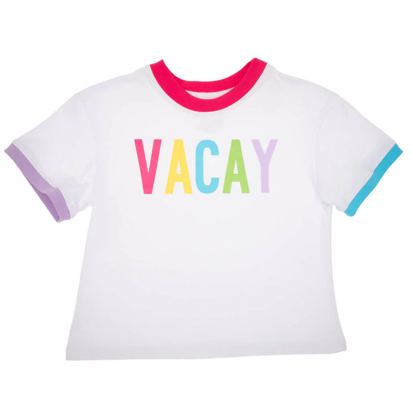 Vacay Boxy T- White