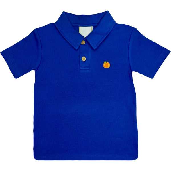 Pumpkin Ian Knit Polo- Royal Blue