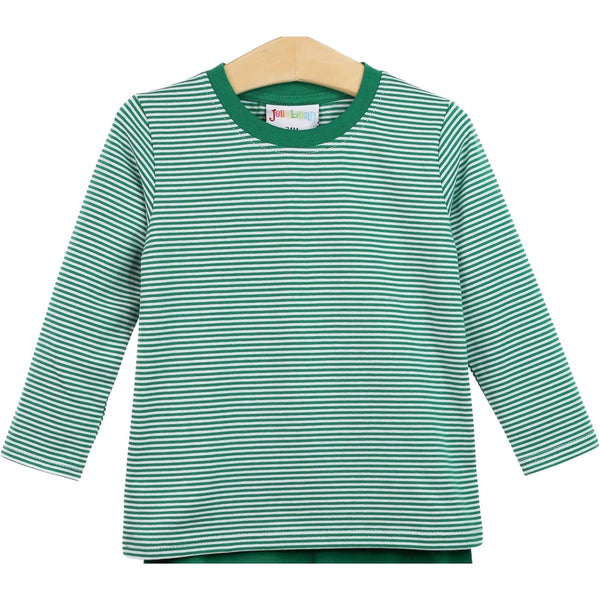 Graham LS Shirt- Green Stripe