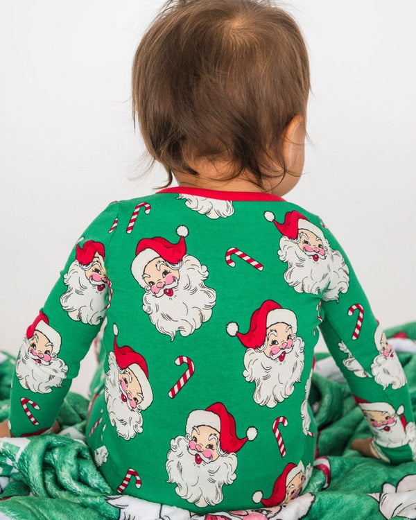 Green Santa Joy Footie