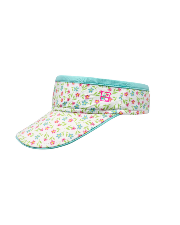 Vacay Visor- Petal Pop Floral, Totally Turquoise