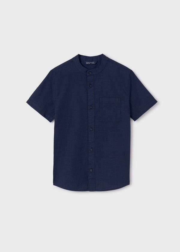 S/S Linen Shirt- Navy