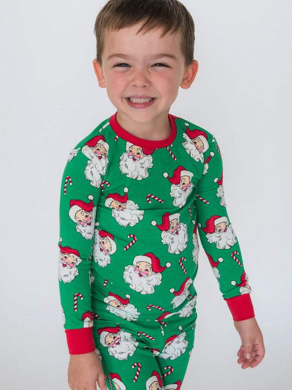 Green Santa Joy L/S Pajama Set