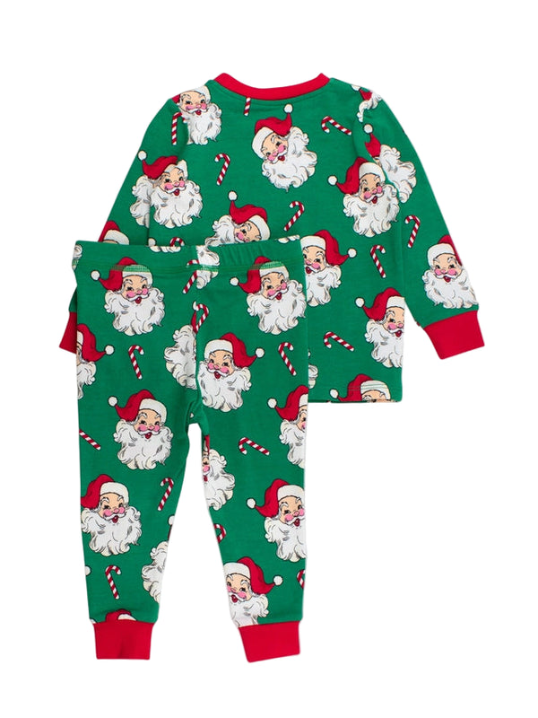 Green Santa Joy L/S Pajama Set