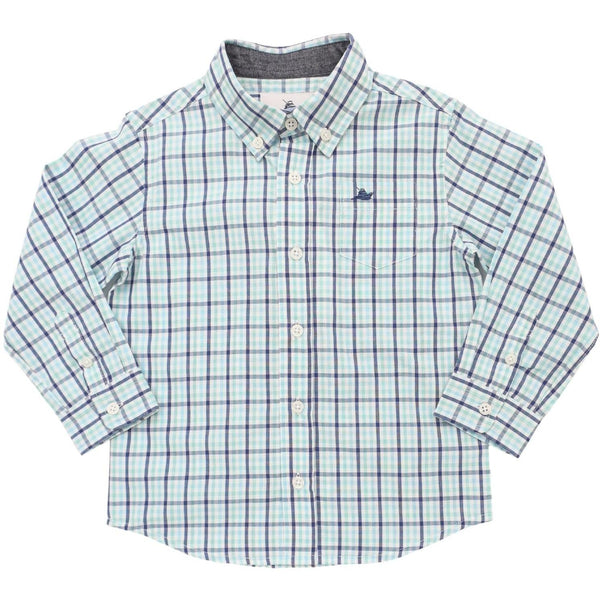 LS Dress Shirt- Navy/Ocean Blue