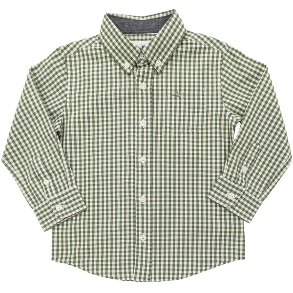 LS Dress Shirt- Vineyard Green/White