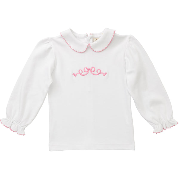 Trellis Bow Peter Pan Blouse