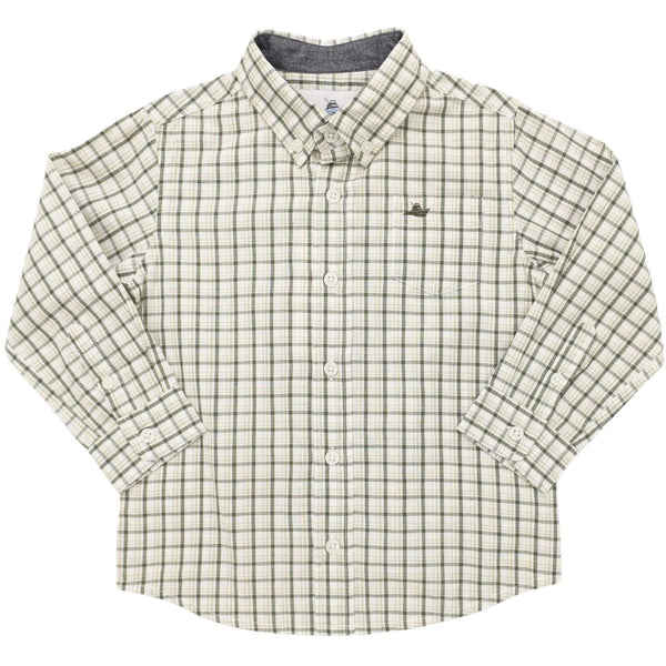 LS Dress Shirt- Olive/Elm