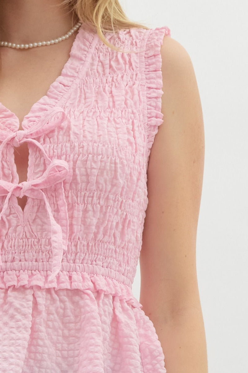 トップス MELT THE LADY bumpy smocking bare tops White Slit Neck Graphic Top with Side Split | Minga London