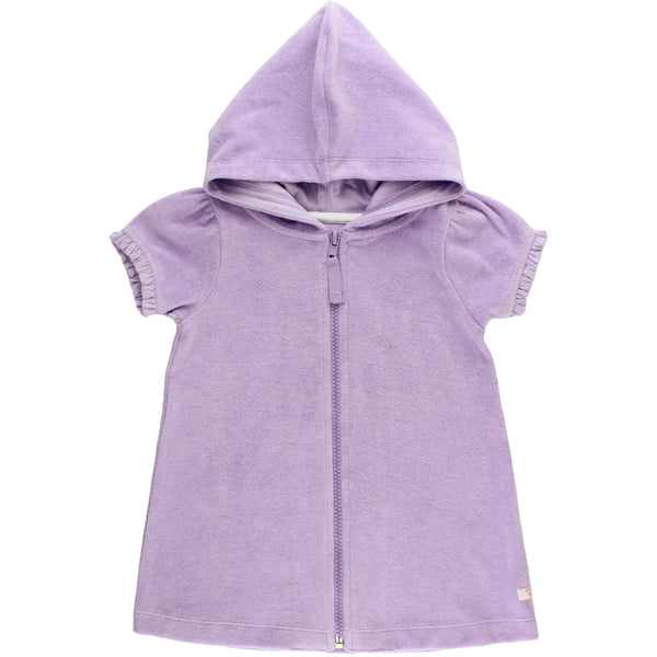 Terry Full-Zip Cover Up- Lavender