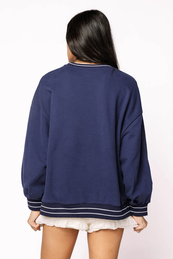 Navy Golden Retriever Sweatshirt- (Women's)