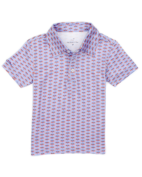 Inlet Polo- Freedom Flag