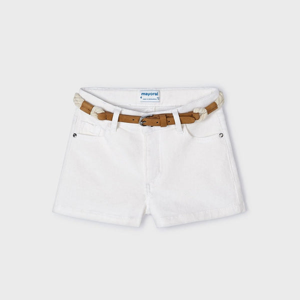 Basic Twill Shorts- White