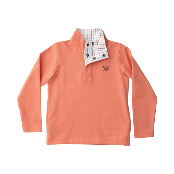 Sporty Snap Pullover- Crabapple