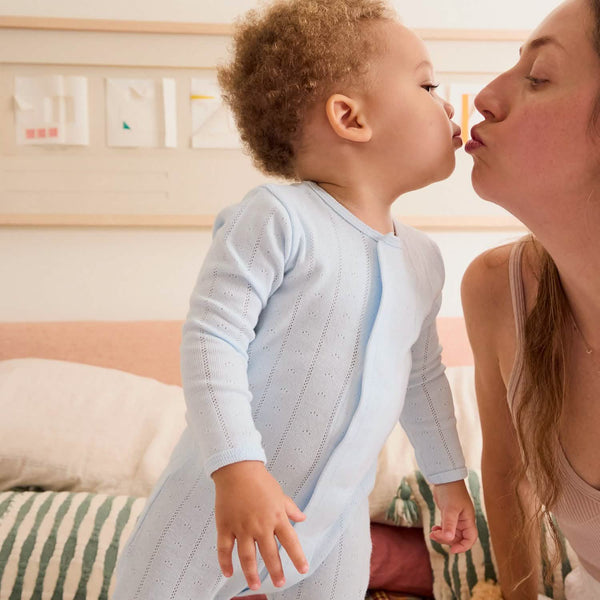 Love Lines Blue Footie