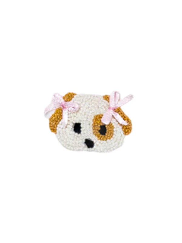 Spotted Puppy Pima Bubble- Lt. Pink Mini Stripe