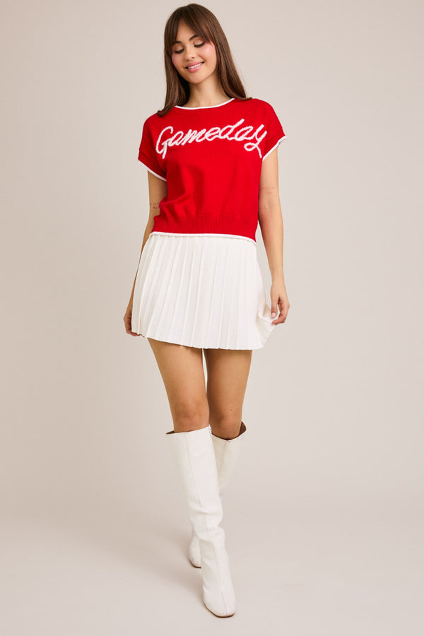 Sleeveless Knit Gameday Sweater Top