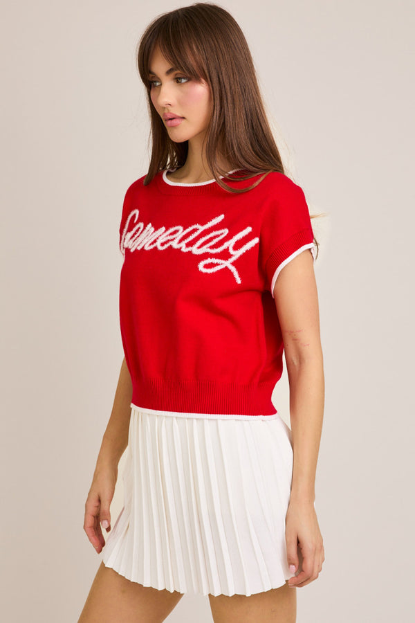 Sleeveless Knit Gameday Sweater Top