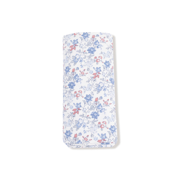 Country Girl Floral Swaddle Blanket- Ivory/Mellow Rose
