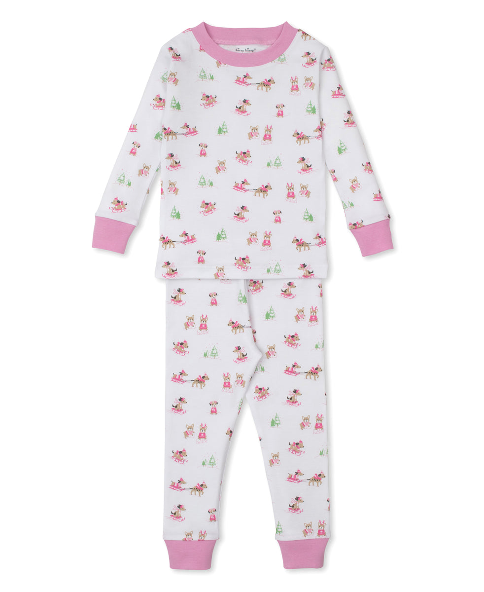 summer infant 29190 Puppy's Sleigh Riding Fun Pajama Set- Pink – Smock Candy