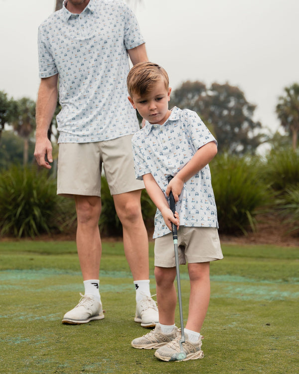 Youth Everyday Short- Light Khaki- American Flag Pocket