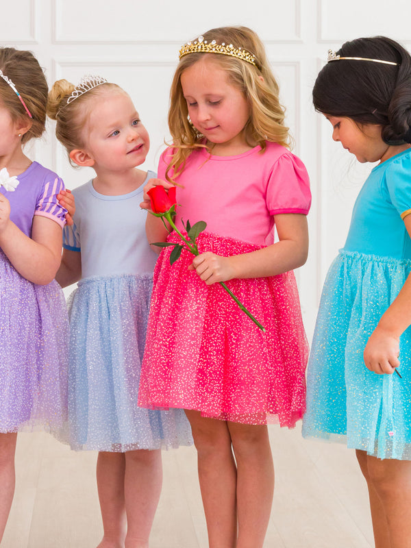 Princess Bow Twirl Dress- Royal Pink Princess