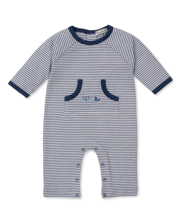 Puppy Park Fun Playsuit- Blue Stripe