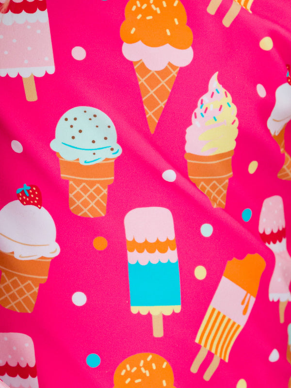 One Piece Rash Guard Swimsuit- Sweet Scoops