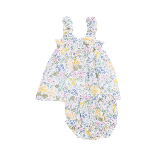 Samantha Floral Ruffly Bloomer Set