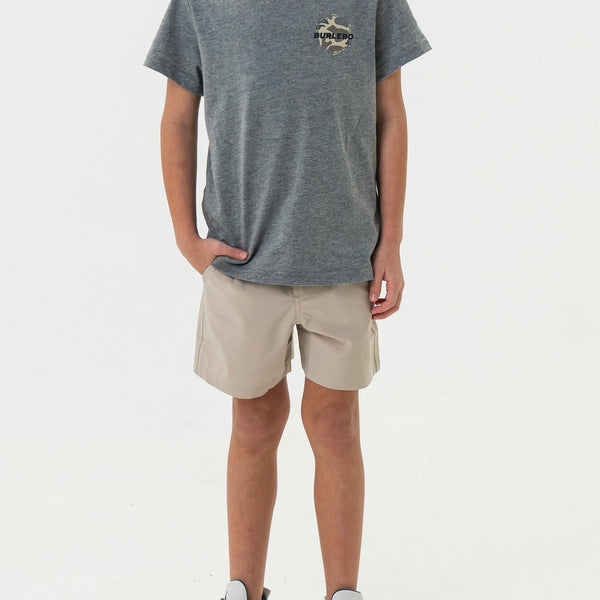 Youth Everyday Short- Light Khaki- American Flag Pocket