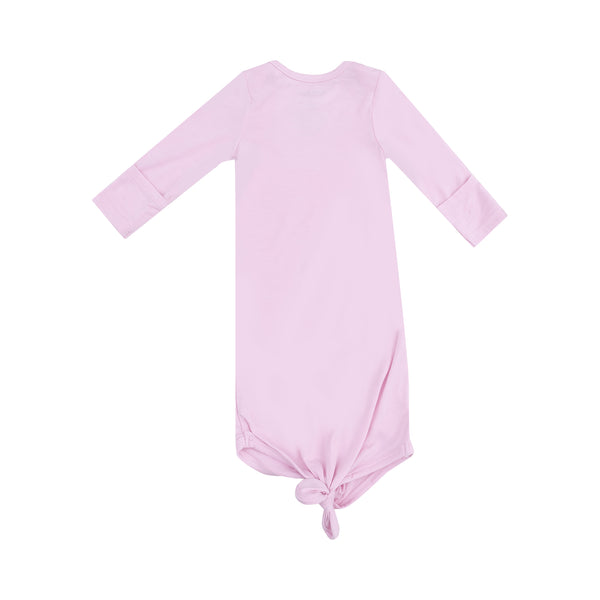 Solid Nosegay Pink Knotted Gown