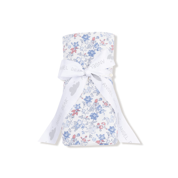 Country Girl Floral Swaddle Blanket- Ivory/Mellow Rose