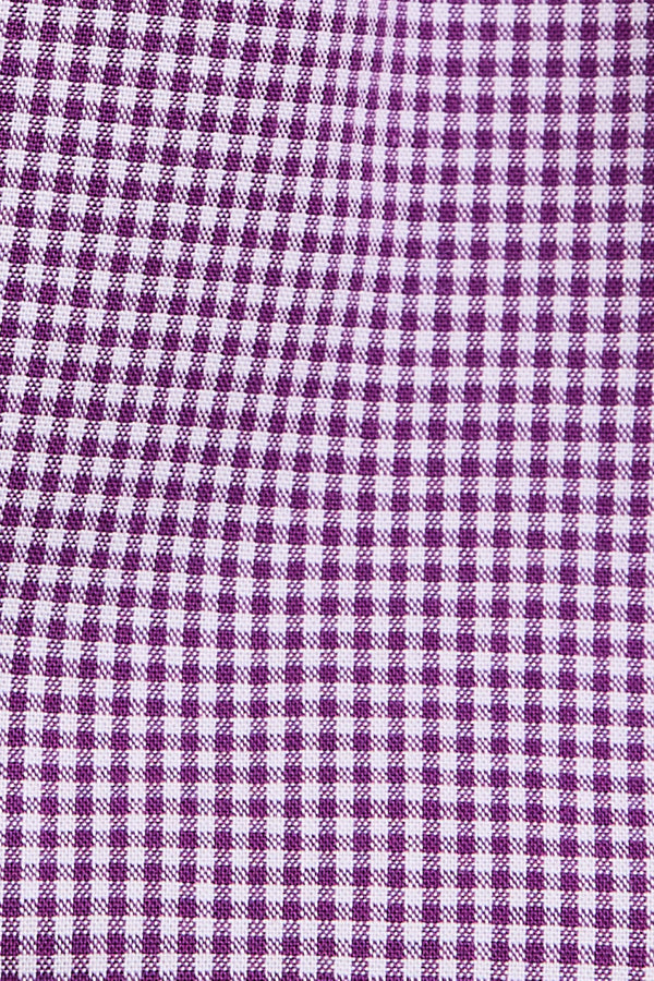 Waist Tie Check Shorts- Purple