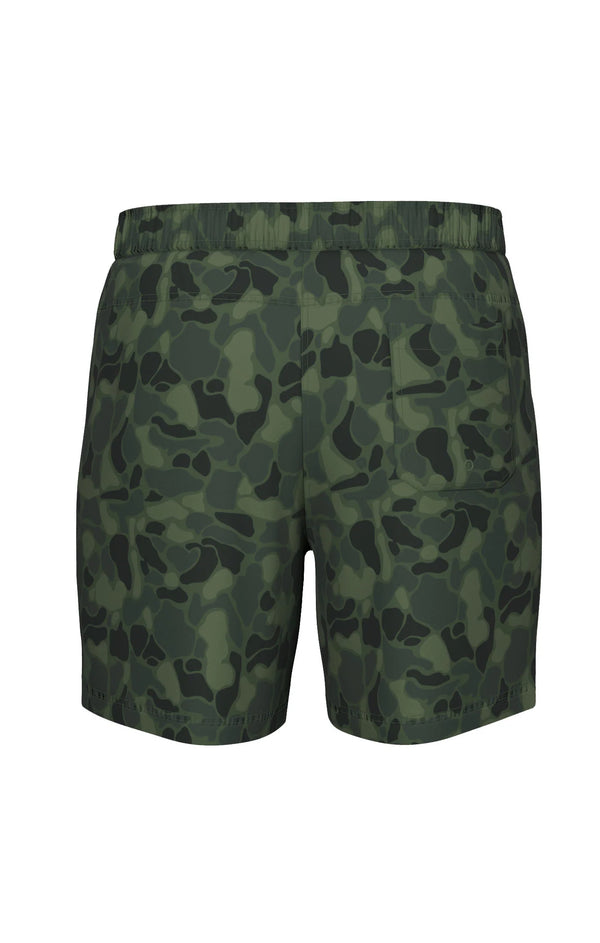 Youth Sun Washed Short- Camo Green