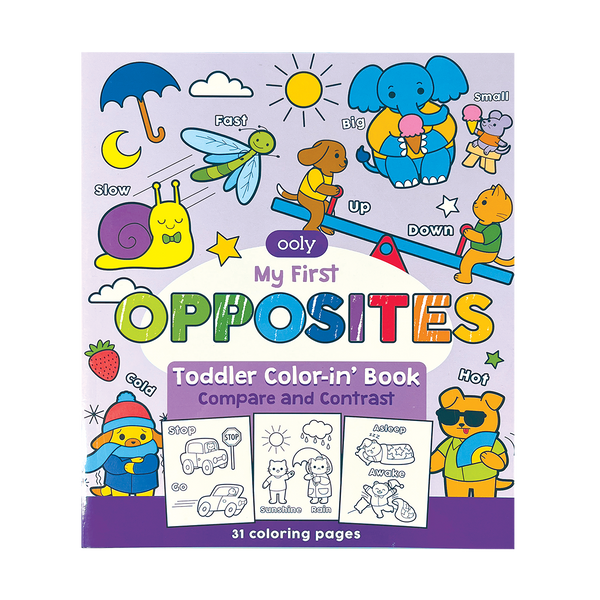 My First Opposites Toddler Color-in Book