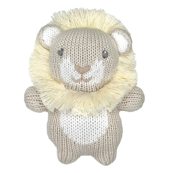 Lion Zubaby Knit Rattle: 5" Rattle