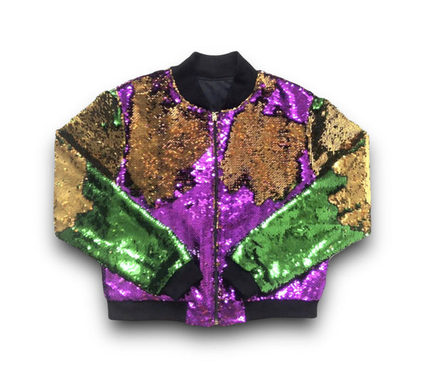 Mardi Gras Reversible Sequin Jacket