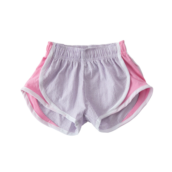 Lavender Check Shorts (Pink Side)