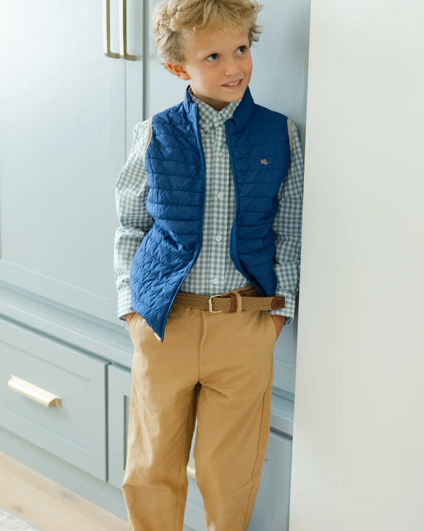 Quilted Vest - Navy