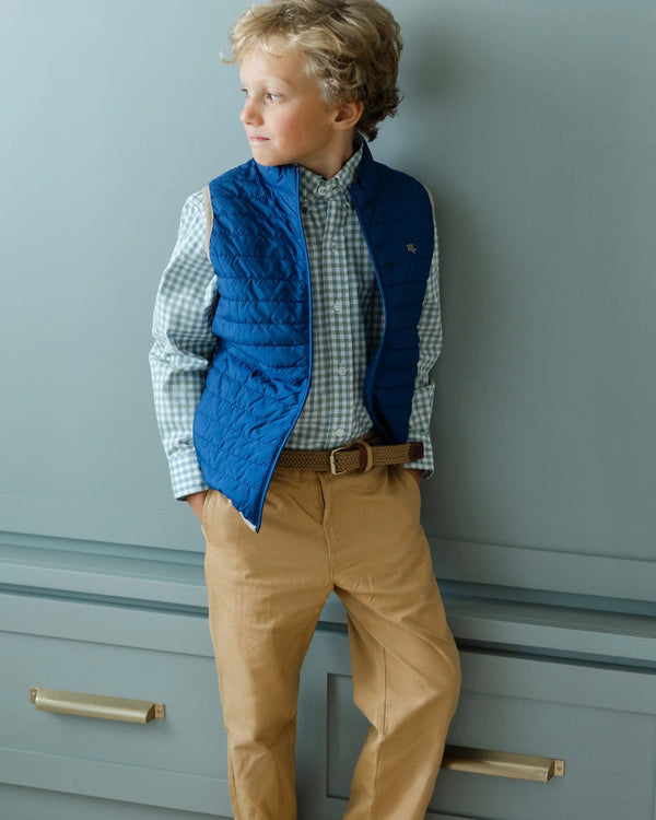 Quilted Vest - Navy