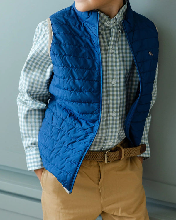 Quilted Vest - Navy
