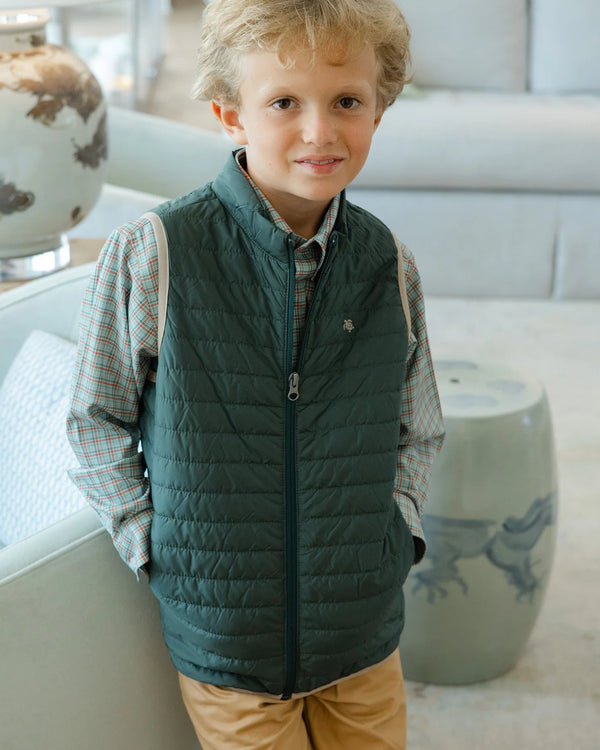 Quilted Vest- Forest