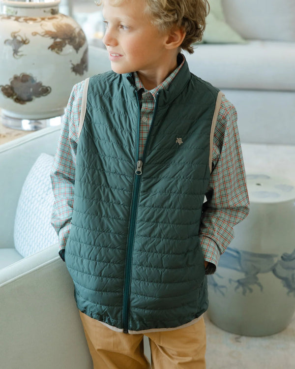 Quilted Vest- Forest