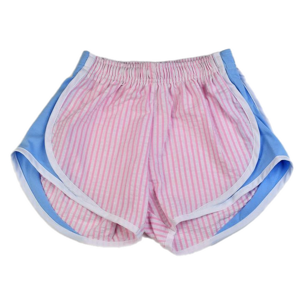 Pink Stripe Shorts (Blue Side)