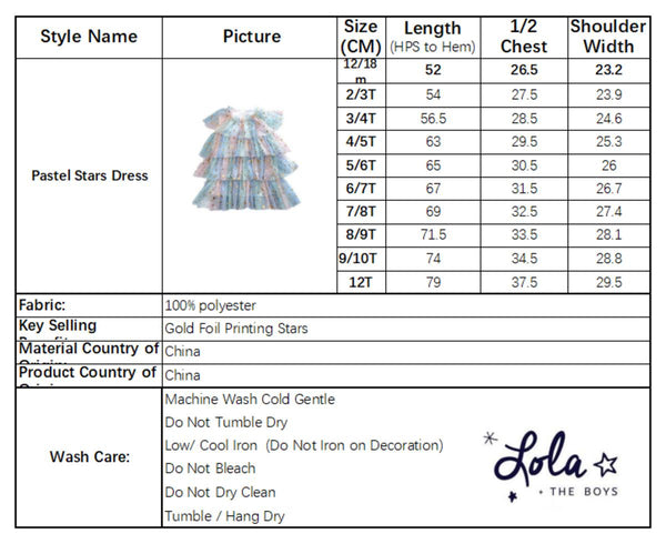 Pastel Stars Dress