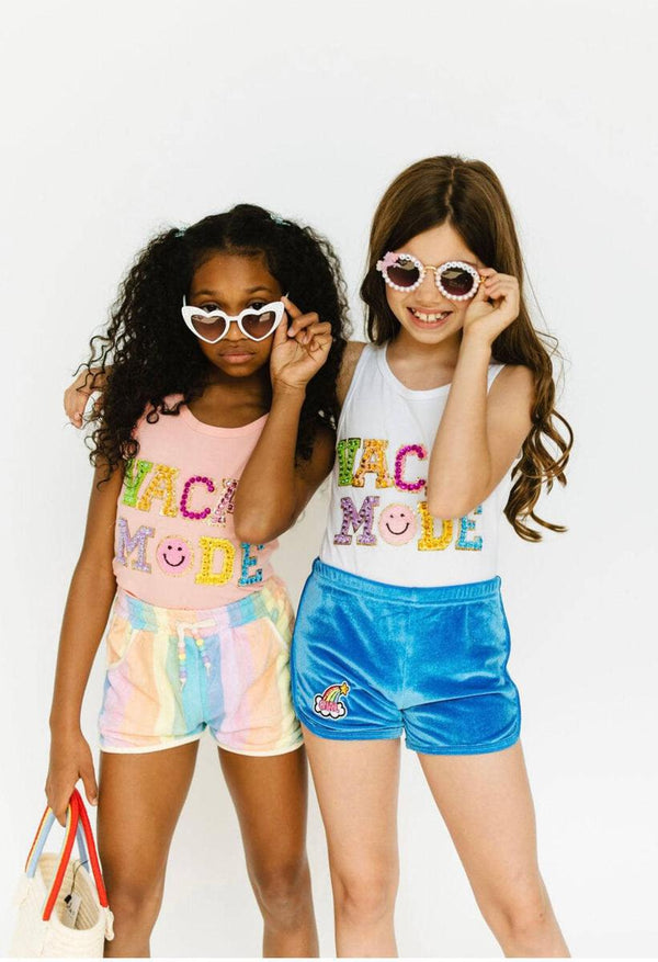 Vacay Mode Crystal Tank- Pink