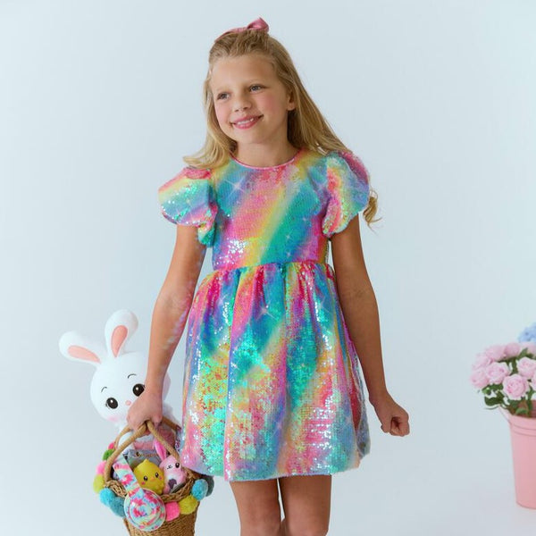 Shimmer Rainbow Sequin Dress