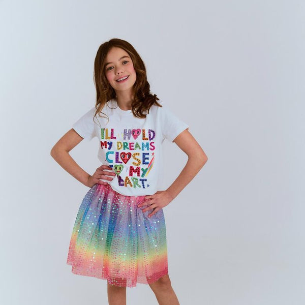 Rainbow Sequin Skirt