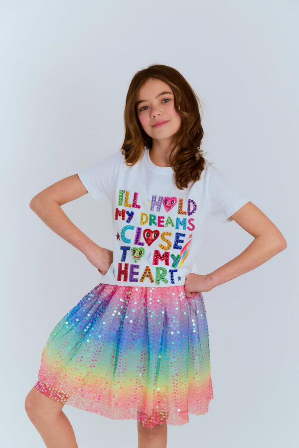 Rainbow Sequin Skirt